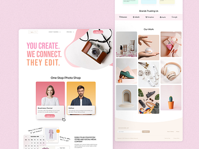 Landing Page Design landing photo ui ux