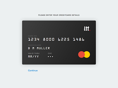 Daily UI 002 - Credit Card Checkout checkout creditcard dailyui