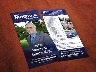 Ken McGurn for Congress Rack Card