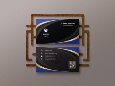 Black elegant business card branding businesscard design elegant design illustration modern