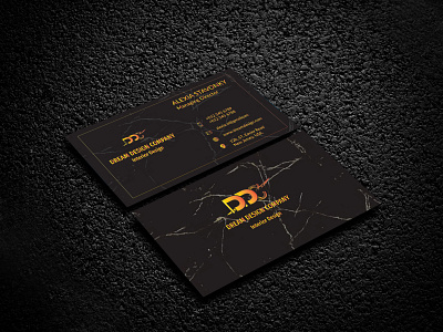 Black and gold marble design businesscard creative design elegant design illustration modern typography