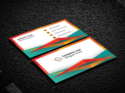 Colorful modern design businesscard colorful creative design elegant design modern
