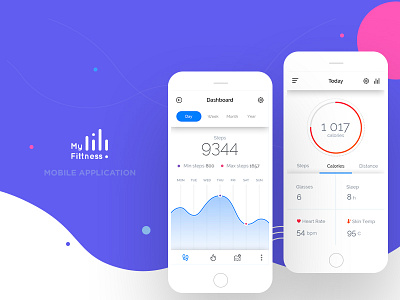 Mobile App - My Fittness app clean minimal mobile style ui ux white