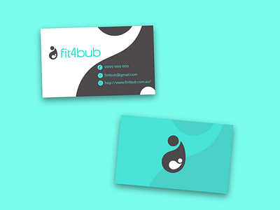 Fit4bub business card business card turquoise