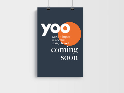 Teaser for YOO blue branding bright colors flyer orange poster design poster designer posters solid color