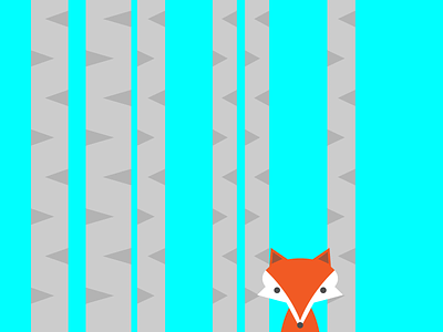 Fox in Aspens aspens colorado fox illustration