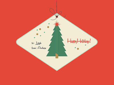Holiday Card for the Wife christmas festive holiday illustrator mid century photoshop tree