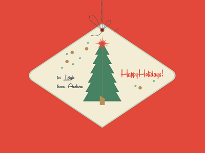 Holiday Card for the Wife christmas festive holiday illustrator mid century photoshop tree