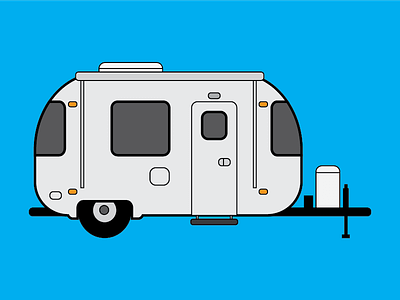 Ready for the Summer airstream illustration summer travel trailer