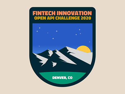 FinTech Innovation Event Badge Brand PoC branding colorado design hackathon logo mountains payments snow