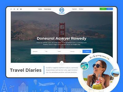 Marent - Travel Web design graphic design infographic photoshop responsive design web design