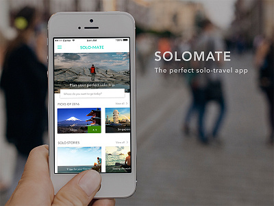 Solomate - The perfect solo-travel app app safety scores solo solotravel travel trip ui ux