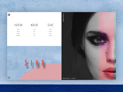 Sihr - Fashion and Beauty Website For Women art blog design blue clean color colors creative design ecomerce fashion fashion app fashion blog grayscale luxury makeup pink ui ux web design woman