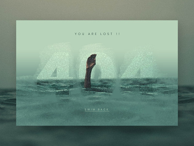 404 - You are Lost !!! 404 404 error 404 error page 404 page 404error art brushes clean creative dark design drawn help illustration lost not found ui ux water color web design