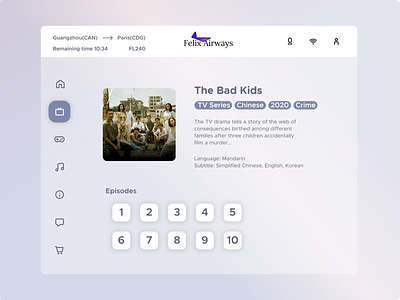 Inflight Entertainment System UI 4