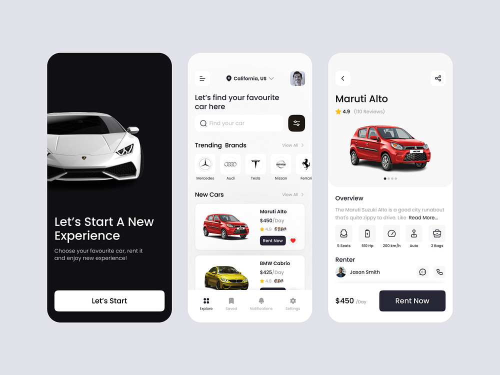 Car Rental Mobile App by Salman Rahman on Dribbble