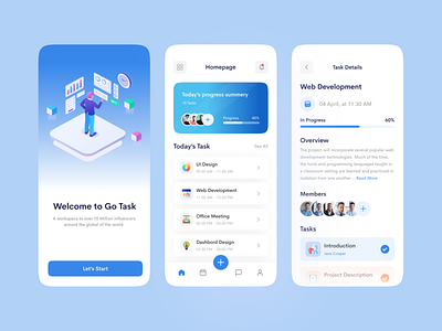 Task Management Mobile App app design clean daily task graphic design management app minimal app mobile app mobile app design new app design nft nft app project management reminder app srsoumik task task management task management app task manager todo list app ux