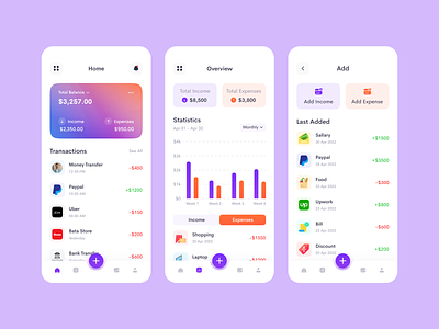 Expense Tracker Mobile App by Salman Rahman on Dribbble