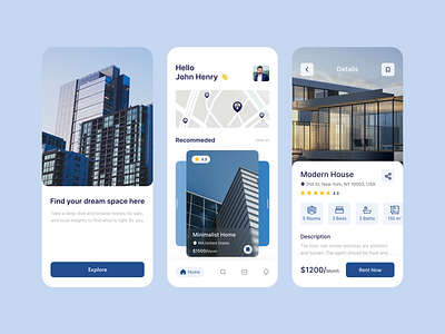 Real Estate Mobile App apartment clean ui home rent home rent app house rent app housing minimal mobile app mobile app design properties property property real estate real estate real estate agency real estate agent real estate app real estates rent app responsive srsoumik