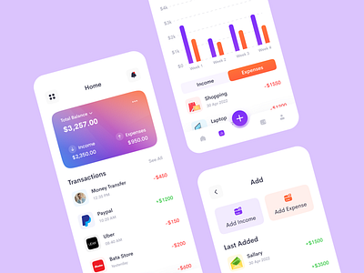 Expense Tracker Mobile App by Salman Rahman on Dribbble