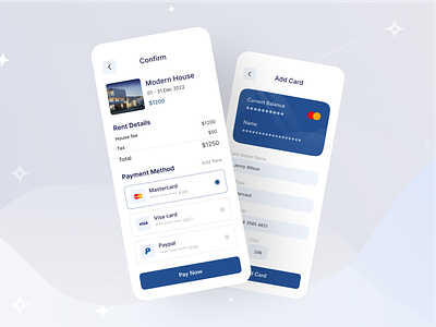 Real Estate App - Payment & Add Card