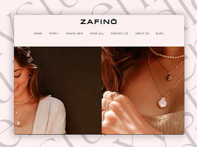Zafino Online Shopify Website branding design e commerce ui ux
