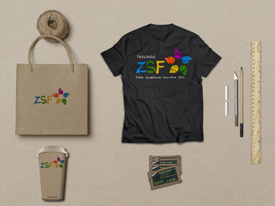 ZSF (”The Days of Francophon Student” Festival) branding doodle identity logo
