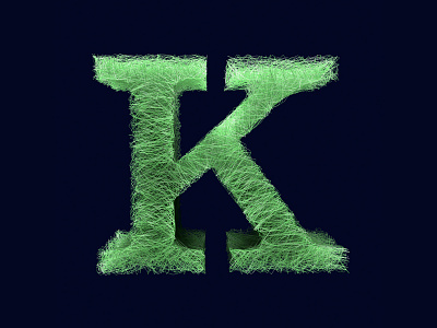 'K' for 36 days of type 36 days of type cinema 4d design ferranhead font hair k letter lettering python type typography