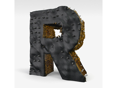 'R' for 36 days of type 36 days of type 4d cheetah cinema design ferranhead font mograph organic r rock typography