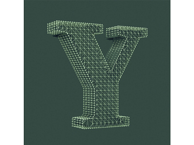 'Y' for 36 days of type 36 days of type array atom cinema 4d design ferranhead font mograph organic typography y