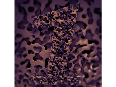 '1' for 36 days of type 1 36days c4d cinema4d ferranhead font number one skinner type typography xparticles