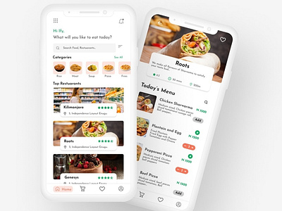 Food delivery app dribbleshots figma food app product design ui ux