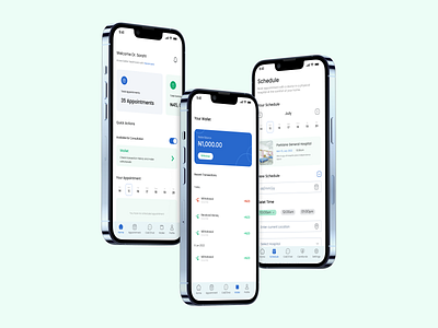 Medical appointment app screens care figma health tech medical app ui ux