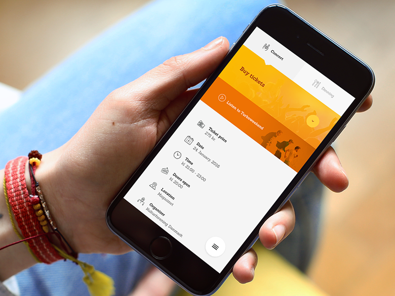 Details for Music Concert ui mobile festival music concert