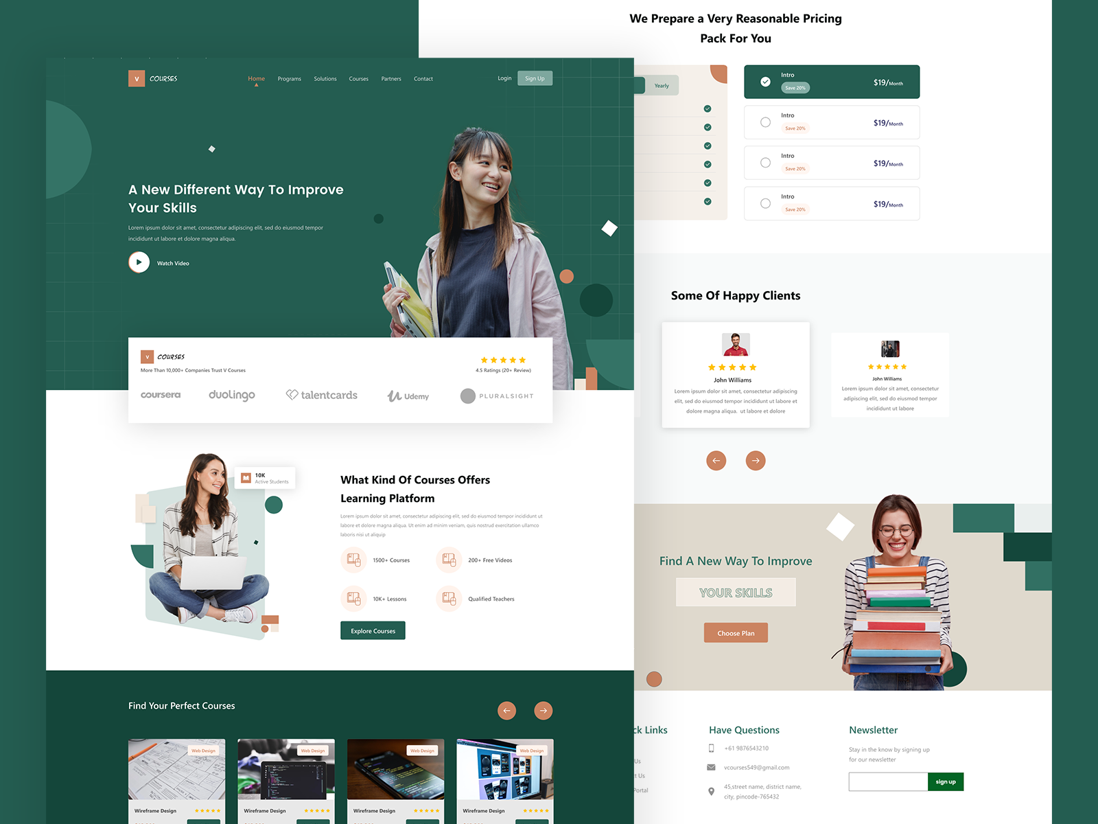 Online Study Website Landing Page by Jith Ajith on Dribbble