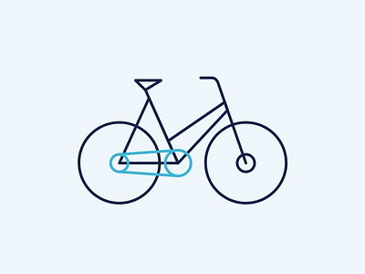 Simple bike icon design graphic design icon logo vector