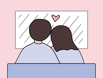 Cute Couple Illustration avatar character design character illustration digital art drawing illustration vector