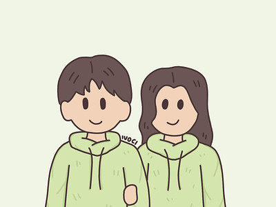 Custom Couple Cute Illustration