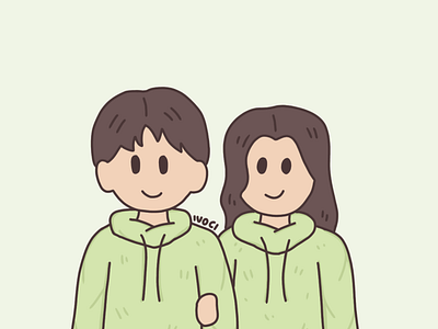 Custom Couple Cute Illustration