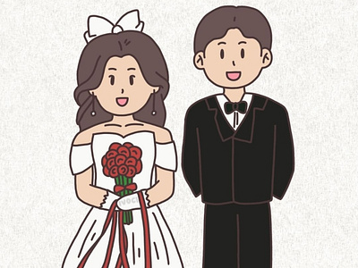 Custom Wedding Portrait Illustration