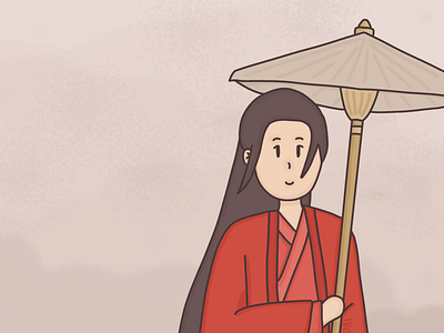 Chinese Hanfu Girl Illustration