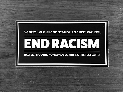 End Racism Sticker