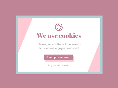 Popup - Daily UI #016 016 cookie dailyui modal popup ui web webdesign