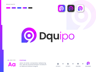 Dquipo || D letter modern Logo