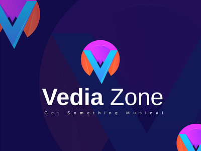 Vedia Zone Video Player Logo Deisgn