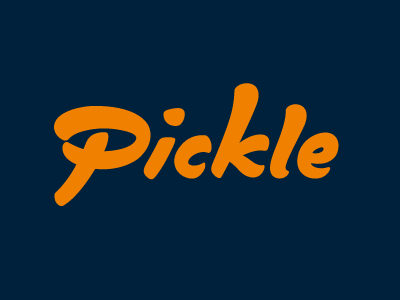 Pickle bristolian illustrator lettering navy orange pickle type