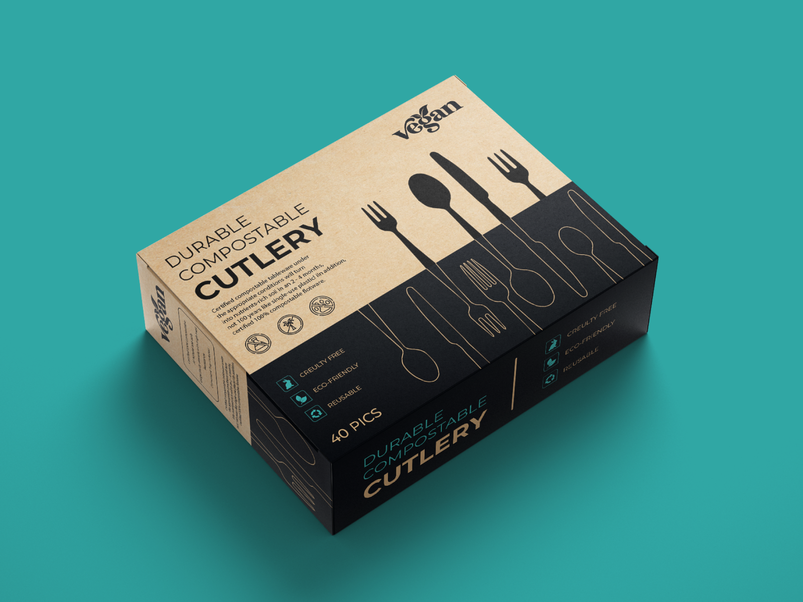 Compostable Cutlery Packaging Design Concept by Malith Weeramuni on