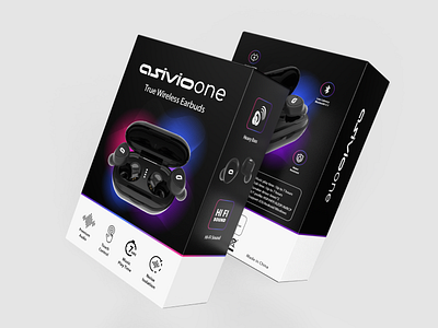 Asivio | Wireless Earbuds Packaging Design box packaging earbuds packaging design graphic design modern new design new packaging design new packaging design conceps package design packaging design product design tech products
