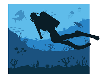 Underwater adobe illustrator illustration vector vector art vector illustration
