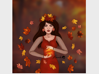 Autumn clip studio paint digital art digital illustration illustration painting